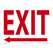 ACCUFORM NMC EXIT SAFETY SIGN WITH LEFT ARROW GRAPHIC